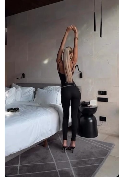 Pink Life Black Luxe Cut-out Jumpsuit Siyah
