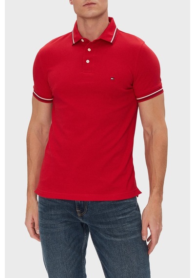 Tommy Hilfiger Erkek Polo Yaka T Shirt Mw0mw39993 Xld Kırmızı Kırmızı