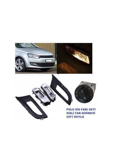 Space Vw Polo 6r Sis Lambası Farı Ve Far Sis Anahtarı Çift Duylu Çerçeveli 2009 / 2014