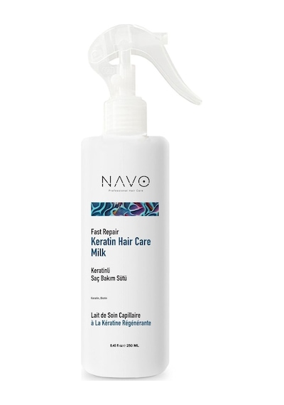 Navo Keratin & Biotin Kolay Tarama  Isı Koruyucu Onarıcı ve Elektriklenme Karşıtı Saç Bakım Sütü 250 ML