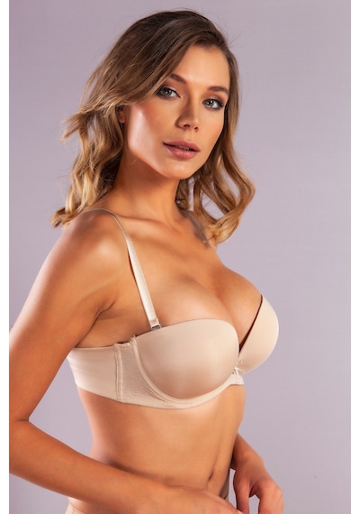 Lenaca Genius Balconette Heavy Push Up Bra, Ten Konforlu Ve Şık Sütyen Çok Renkli