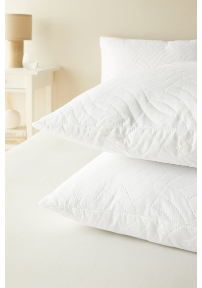 Ocean Home Textile 2'li 900 Gr Kapitoneli Silikon Yastık Seti 50 X 70 Cm Beyaz