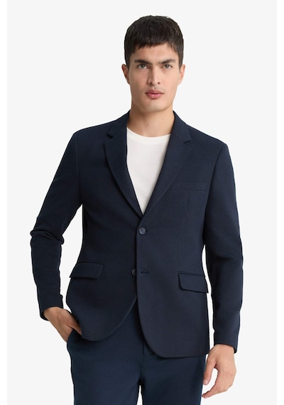 Defacto Slim Fit Dar Kesim Blazer Ceket F7690ax25aunv64 Lacivert