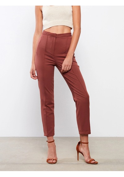 LC Waikiki Lcwaıkıkı Classic Bordo Kadın Standart Fit Düz Pantolon Bordeaux