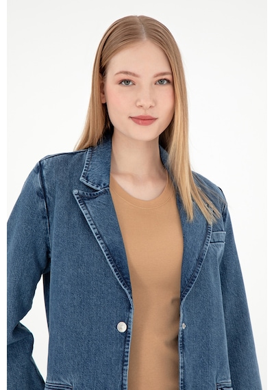 U.s. Polo Assn. Kadın Açık Mavi Gömlek Jean 50291133-dn0021 Lıght Blue Açık Mavi