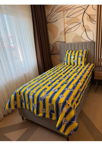 Taraftar Sarı Lacivert Pike Takımı Tek Kişilik Çok Renkli