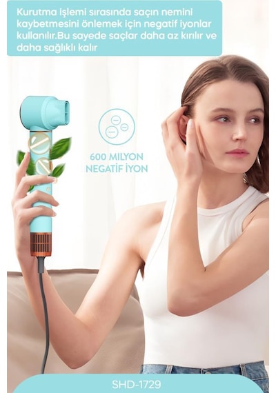 Sinbo Shd-1729 5in1 Compact Multi-styler Saç Kurutma & Şekillendirme Makinesi-mavi