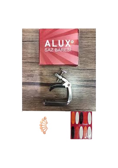 Alux Saz Kaposu +7 Adet Bağlama Burgusu + 10 Adet Saz Tezenesi