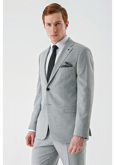 İmza Mono Yaka Çift Yırtmaç 6 Drop Comfort Fit Rahat Kesim Klasik Takım Elbise 1001240102 - Gri İmza Mono Yaka Çift Yırtmaç 6 Drop Comfort Fit Rahat Kesim Klasik Takım Elbise 1001240102 - Gri