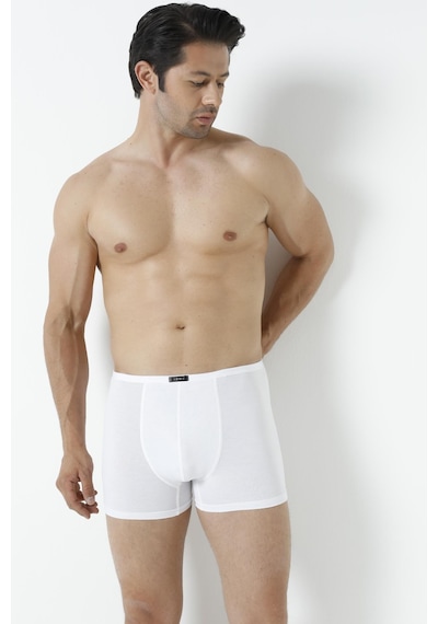 Arma Yıldız Erkek Bambu Boxer Beyaz İnce Bel Lastikli 5'li Paket-beyaz