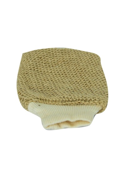 Sisal Lastikli Masaj Kesesi: 11x23 Cm Açık Ahşap