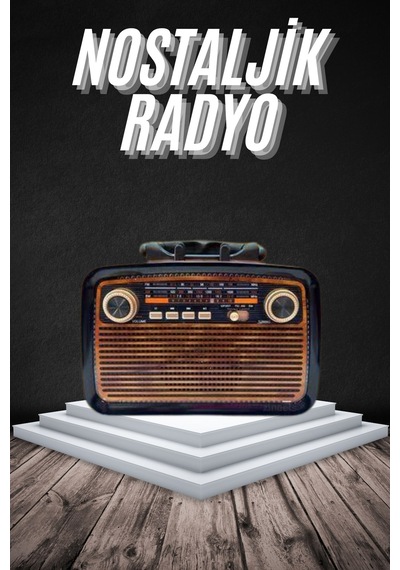 Eskitme Nostalji Tasarımlı Bluetoothlu Nostalji Radyo Ahşap Nostaljik Görünümlü