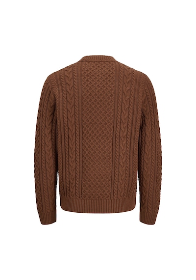 Jack & Jones Jprblucallum Cable Knıt Crew Neck Turuncu
