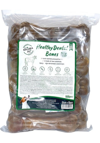 Eco Natura Pet Healty Dental Bones Natural Pres Kemik 21 CM 10'lu 1600 G