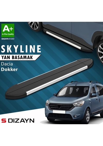 S-dizayn Dacia Dokker Skyline Aluminyum Yan Basamak 203 Cm 2012 Üzeri A+ Kalite