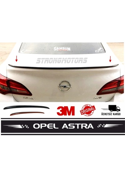 Opel Astra J Sedan Bagaj Üstü Spoiler Parlak Siyah 120 Cm