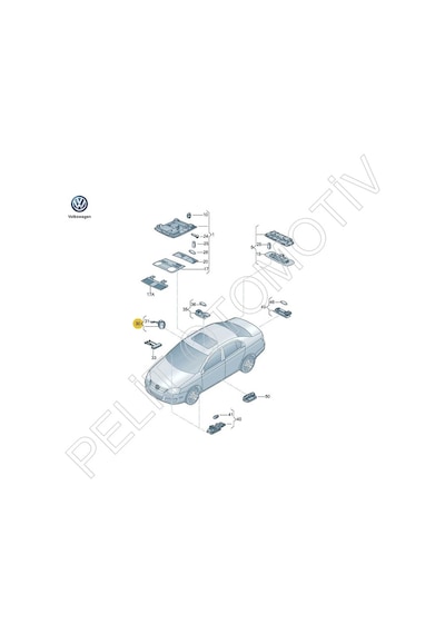 Jetta Sunroof Açma Düğmesi 1k0959613a 2006-2008 Bej