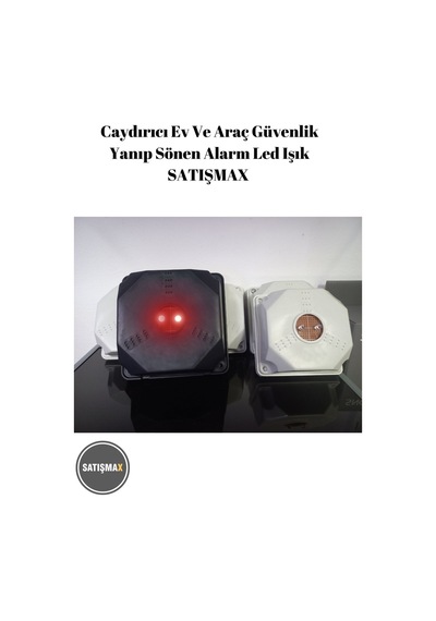 Caydırıcı Ev Ve Araç Güvenlik Yanıp Sönen Alarm Led Işık Siyah