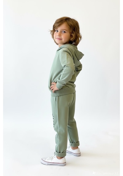 Miababy Cool Star Baskılı 2 Li Takım Haki