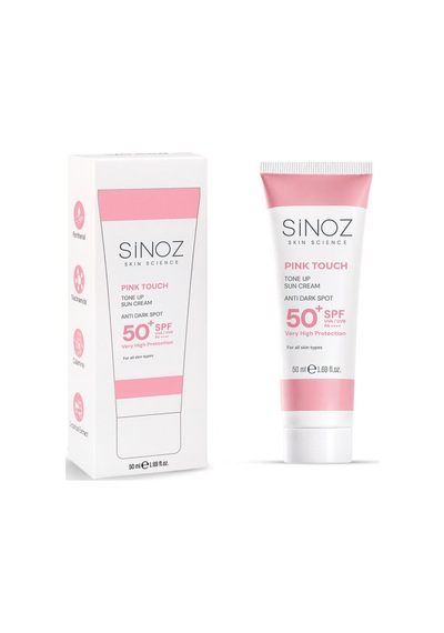 Sinoz Pink Touch Aydınlatıcı ve Ton Eşitleyici Pembe Yüz Güneş Kremi SPF50 50 ML Sinoz Pink Touch Aydınlatıcı ve Ton Eşitleyici Pembe Yüz Güneş Kremi SPF50 50 ML