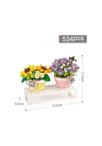 Lz1674 Loz Eternal Flowers Serisi - Saksıda Çiçekler ''letters From Spring Baby S Breath'' ''daisy W