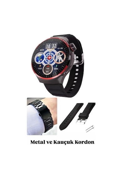Newro HW10 Pro 1.52"  Nfc Bt Çağrı Spor Smartwatch Akıllı Saat (Distribütör Garantili)