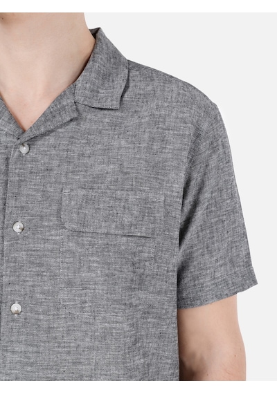 Colin's Colins Normal Kesim Shirt Yaka Gri Erkek Kısa Kol Gömlek Cl1068758 Cl1068758 Q1.v1 Dgr Koyu Gri