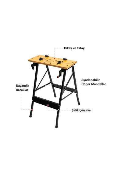 Wp289026 70kg Katlanabilir Çalışma Tezgâhı