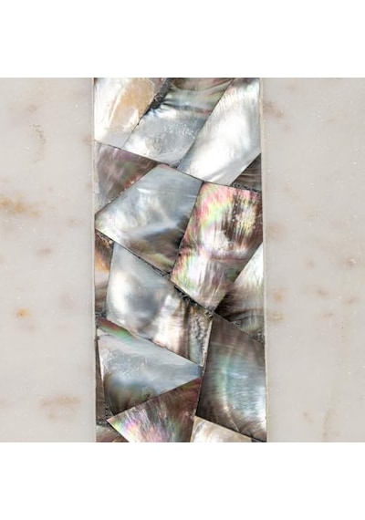 Romano Mermer Servislik 14x14x1.76 Cm Beyaz Açık Bej