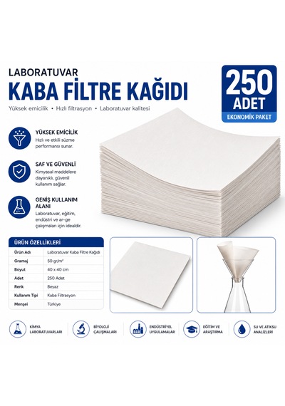 Kaba Filtre Kağıdı 50 Gr 40x40 - 250 Adet