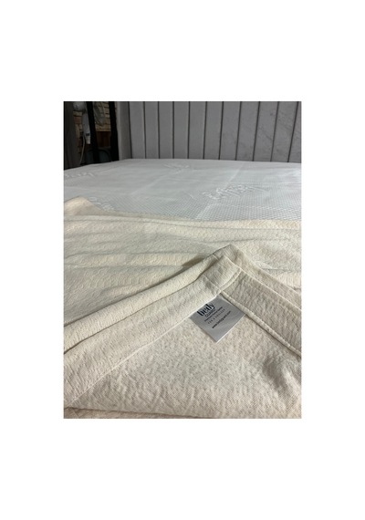 Naturel Soft Modal Pike Yatak Örtüsü Krem Krem