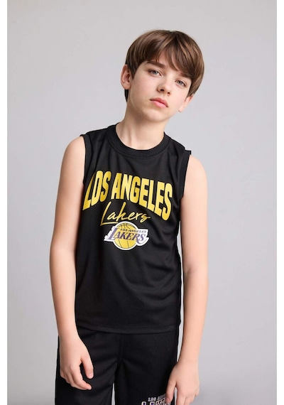 Defacto Nba Los Angeles Lakers Bisiklet Yaka Atlet Erkek Çocuk H2955a826hsbk81 Siyah-bk81