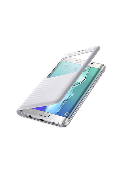 Galaxy S6 Edge Plus İle Uyumlu Kılıf S View Cover Ef-cg928pwegtr Beyaz