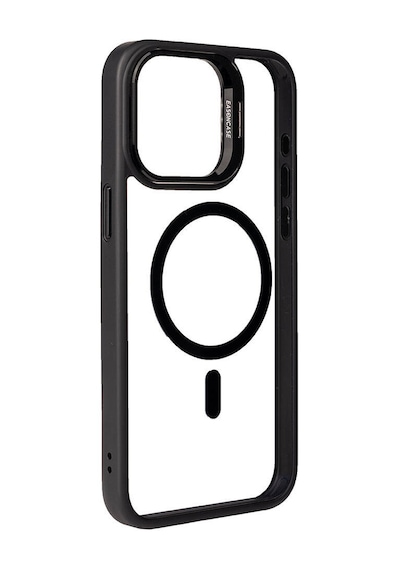 Apple iPhone Uyumlu 15 Pro Max Kılıf Magsafe Şarj Özellikli Standlı Magsafe Klon Lensli K Turuncu Turuncu