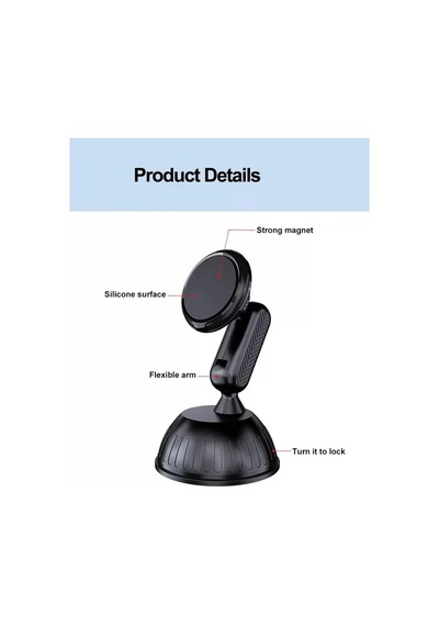 Privity Serisi Mıknatıslı Araç İçi Telefon Tutucu Vantuzlu Magnet 360 Derece Telefon Tutucu Hl-003 2 Mixed