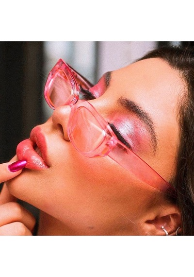 Chunky Frame Vintage Pembe Güneş Gözlüğü