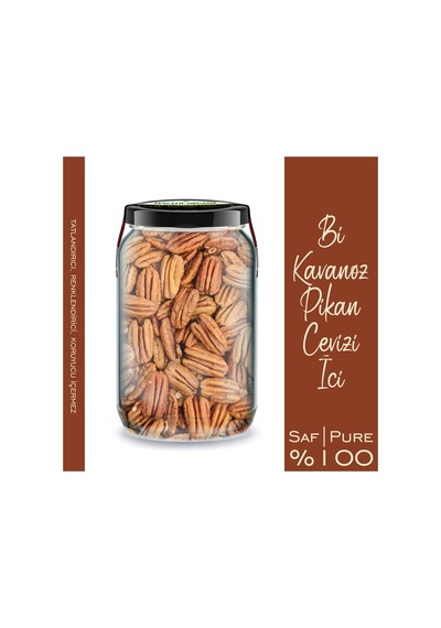 Zencefil Organik Pikan Cevizi İçi Bi Kavanoz 660 Cc. Cam Kavanozda Saf Katkısız Pikan Ceviz İç Pecan Nuts 2.8 L