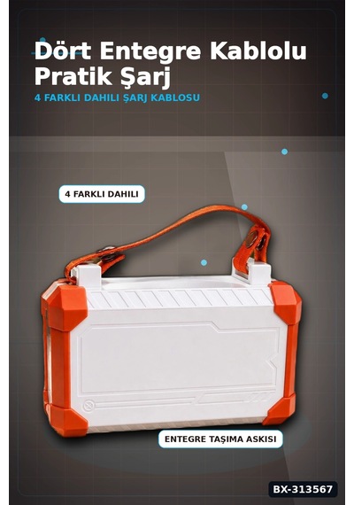Bay Dahili Kablolu 60000mah Powerbank 22.5w Hızlı Şarj Type-c Usb Çıkışlı Dijital Göstergeli Bx-313567 Najmaddi Standart