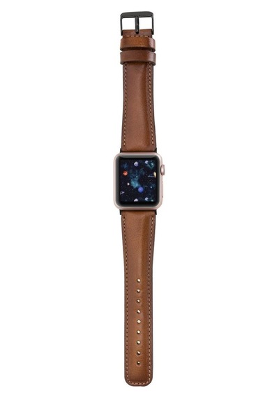 Apple Watch Uyumlu Deri Kordon 38-40-41mm Rtst2ef Taba