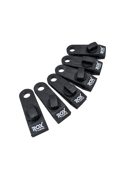 Rox Camping 0113 Abs Tarp Kamp Çadır Tente Branda Klipsi - 6  Adet Siyah