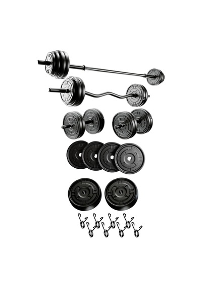 Moccastyle 23 Kg Megaset Halter Seti Ve Dambıl Seti Ağırlık Fitness Seti