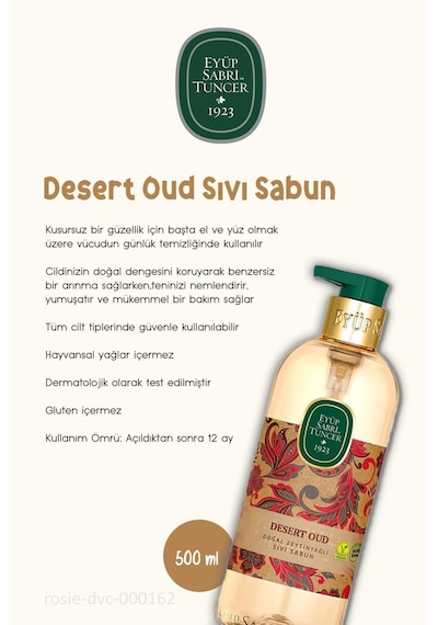 Desert Oud Sıvı Sabun 500 Ml 6 Al 5 Öde Ve Rosıe Hediyeli