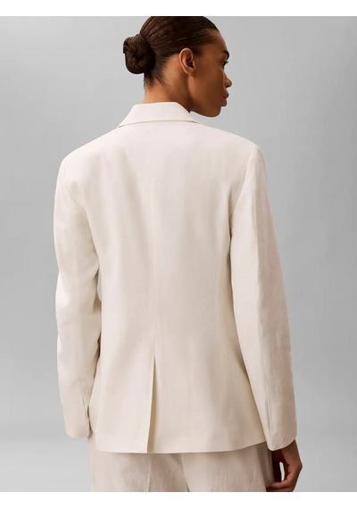 Calvin Klein Lınen Blend Blazer, Yas Krem Kadın Ceket