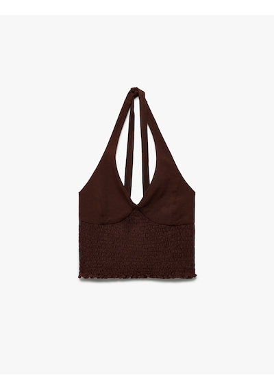 Koton Viskon Halter Yaka Boyundan Bağlamalı Kolsuz Gipeli Crop Bluz Kahverengi 5sal30041ıw Kahve Koton Viskon Halter Yaka Boyundan Bağlamalı Kolsuz Gipeli Crop Bluz Kahverengi 5sal30041ıw Kahve