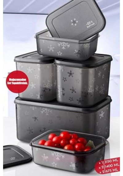 Ayrex No Frost Silikon Yumuşak Kapalı Saklama Kabı Dondurucu Ve Buzluk Saklama Kabı 1400ml, Kapaklı No Frost Saklam Diğer