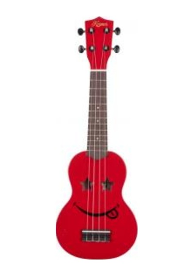 Kozmos Kuk-101-Rd Emoji Kırmızı Soprano Ukulele / Kılıf Pena