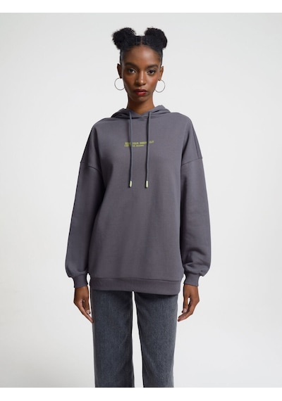 Loft Loose Fit Kadın Sweatshirt Antrasit