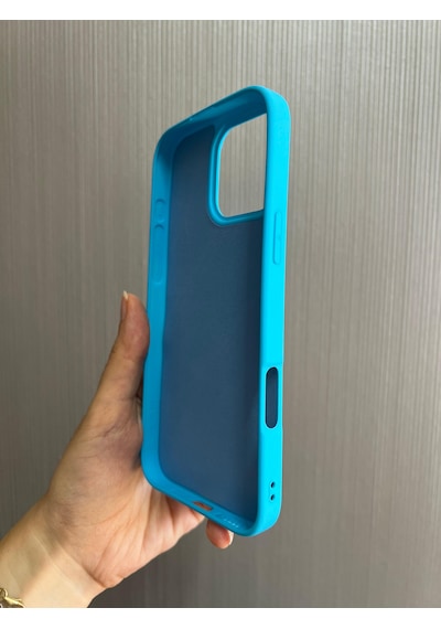 Apple Uyumlu iPhone  16 Pro Logolu İçi Kadife Silikon Lansman Kılıf
