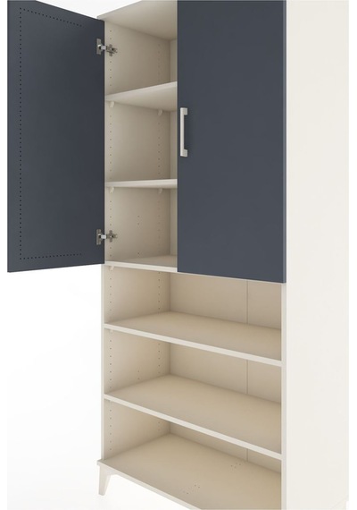 Hyperion Dolap 5 Raflı 2 Kapaklı 88x44x195 Aytaşı-antrasit Aytaşı