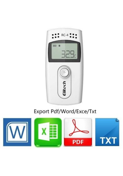 Elitech Rc-4 Sıcaklık Kaydedici Datalogger Pdf Rapor Kablolu Sensör 0